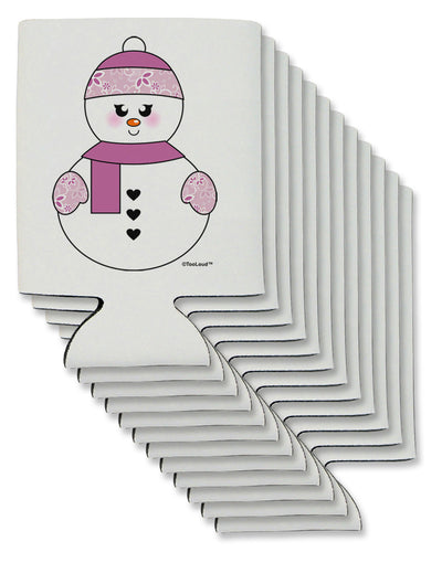 Cute Girl Snowman - Christmas Can / Bottle Insulator Coolers by TooLoud-Can Coolie-TooLoud-12-Davson Sales