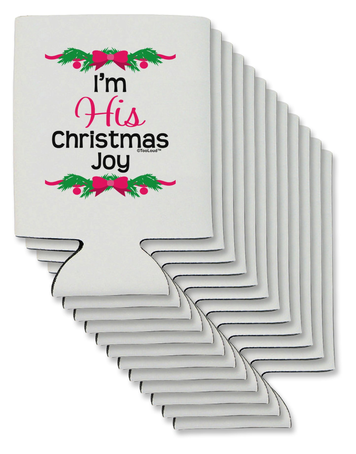 His Christmas Joy Matching His & Hers Can / Bottle Insulator Coolers-Can Coolie-TooLoud-12-Davson Sales