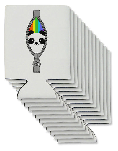 Rainbow Panda Peeking Out of Zipper Can / Bottle Insulator Coolers by TooLoud-Can Coolie-TooLoud-12-Davson Sales