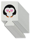 Cute Penguin - Heart Eyes Can / Bottle Insulator Coolers by TooLoud-Can Coolie-TooLoud-12-Davson Sales