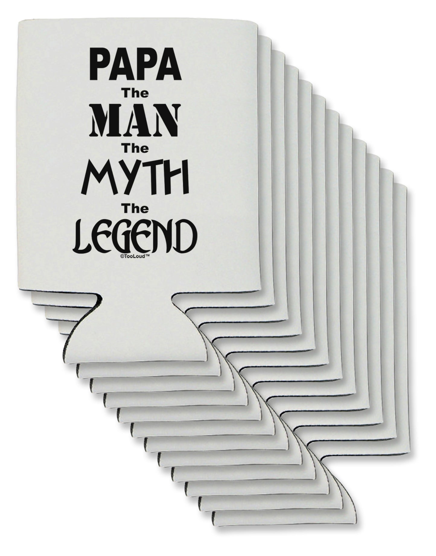 The Man The Myth The Legend - Papa Can / Bottle Insulator Coolers by TooLoud-Can Coolie-TooLoud-12-Davson Sales