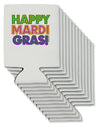 Happy Mardi Gras Text Can / Bottle Insulator Coolers by TooLoud-Can Coolie-TooLoud-12-Davson Sales