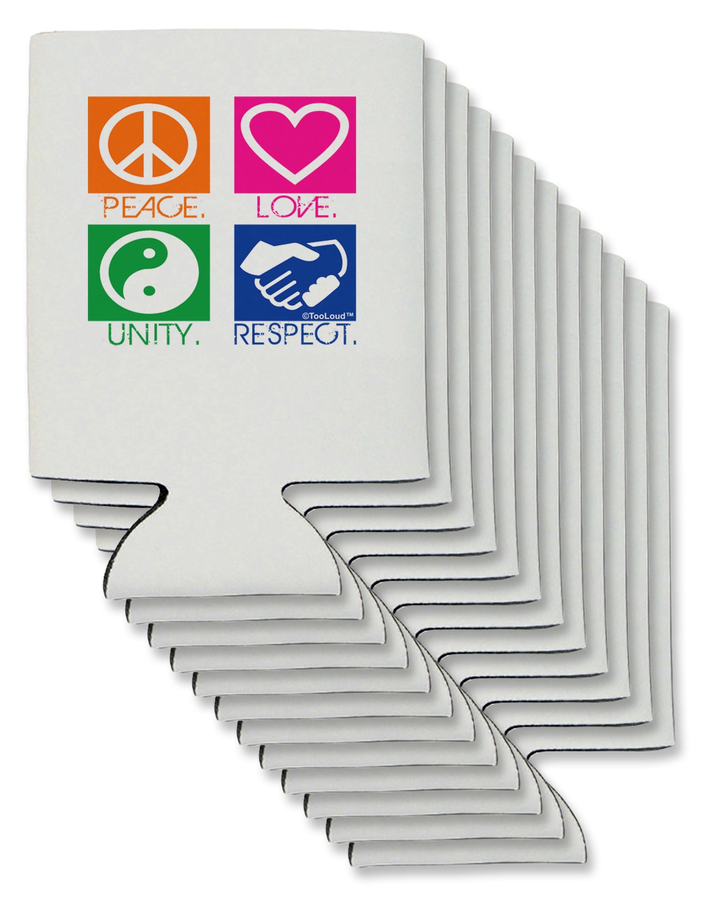 PLUR Squares Color Can / Bottle Insulator Coolers-Can Coolie-TooLoud-12-Davson Sales
