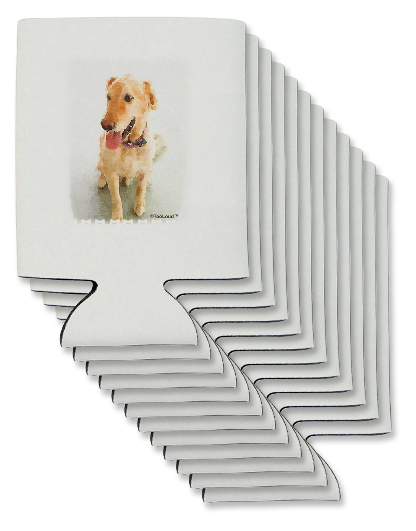 Golden Retriever Watercolor Can / Bottle Insulator Coolers-Can Coolie-TooLoud-12-Davson Sales