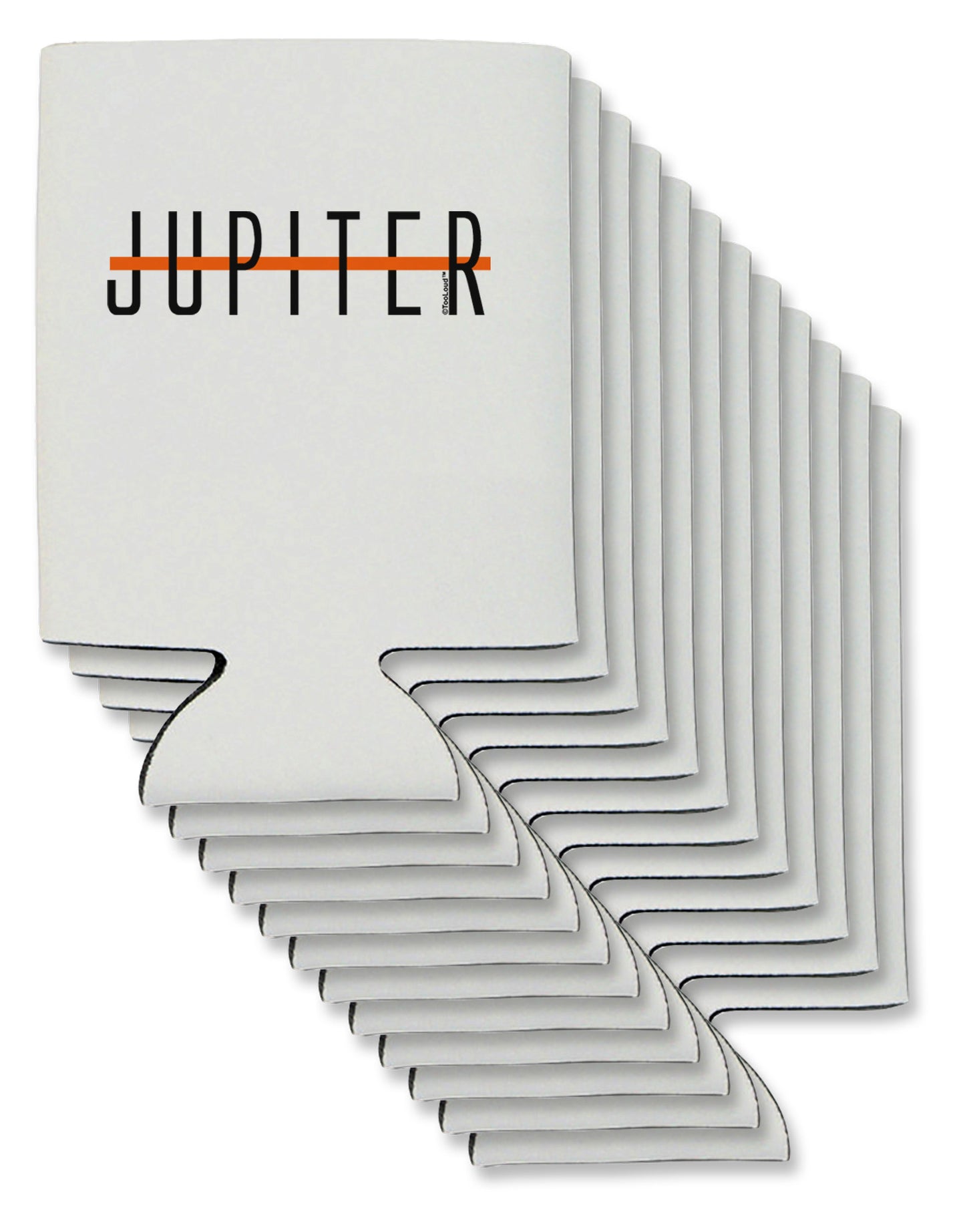 Planet Jupiter Earth Text Only Can / Bottle Insulator Coolers by TooLoud-Can Coolie-TooLoud-12-Davson Sales