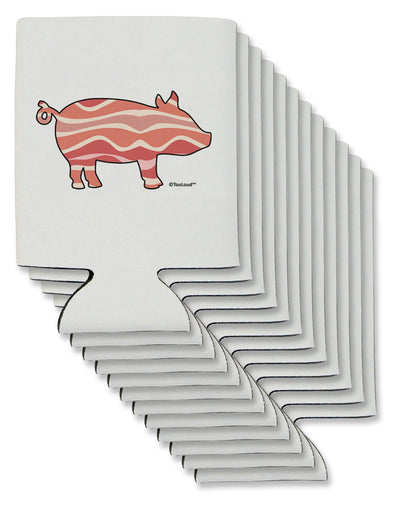 Bacon Pig Silhouette Can / Bottle Insulator Coolers by TooLoud-Can Coolie-TooLoud-12-Davson Sales