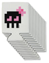 Retro 8-Bit Skull with Pink Bow Can / Bottle Insulator Coolers-Can Coolie-TooLoud-12-Davson Sales