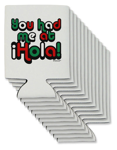 You Had Me at Hola - Mexican Flag Colors Can / Bottle Insulator Coolers by TooLoud-Can Coolie-TooLoud-12-Davson Sales