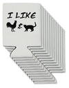 I Like Rooster & Cat Silhouette Can / Bottle Insulator Coolers by TooLoud-Can Coolie-TooLoud-12-Davson Sales