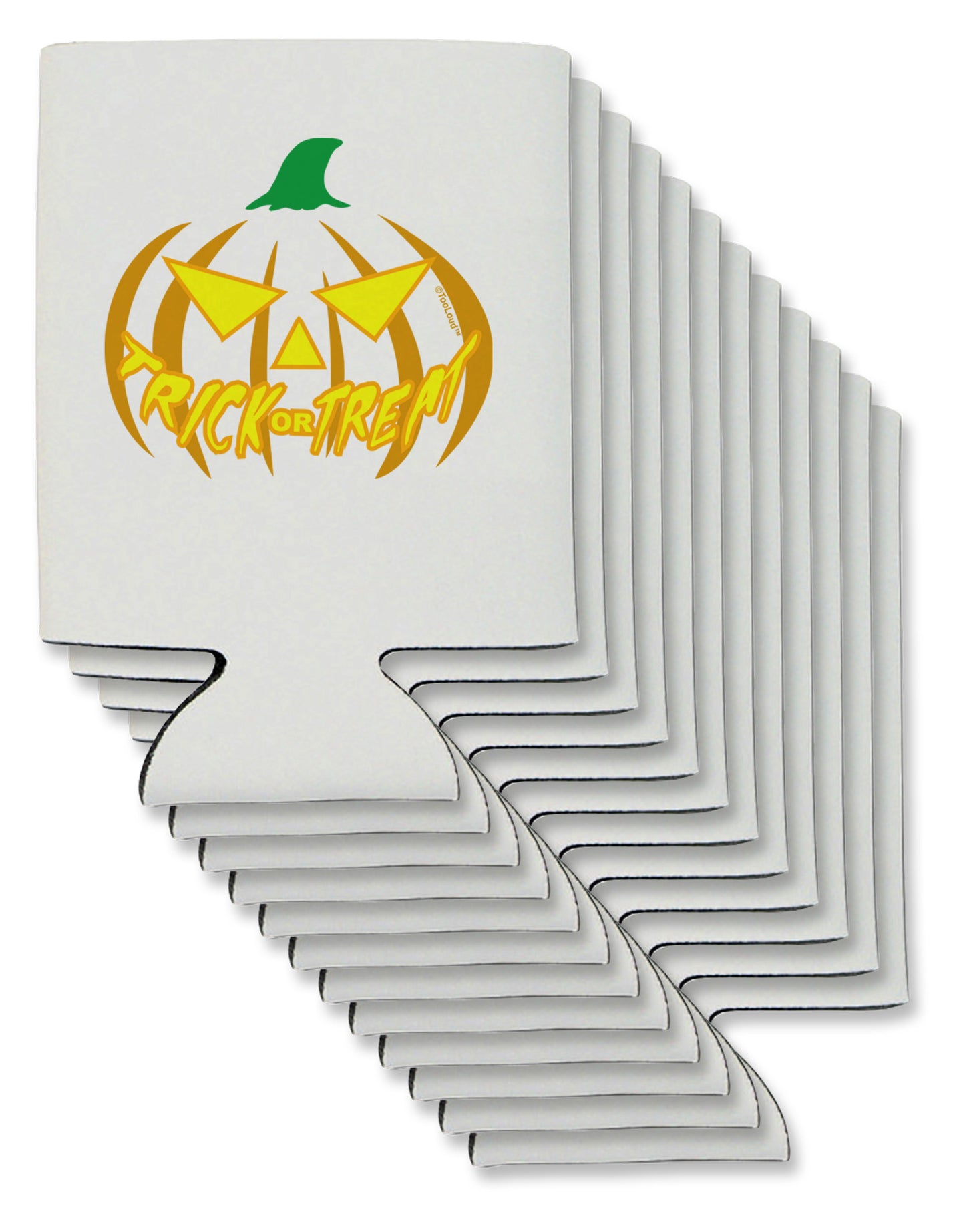 Trick or Treat Jack Yellow Can / Bottle Insulator Coolers-Can Coolie-TooLoud-12-Davson Sales