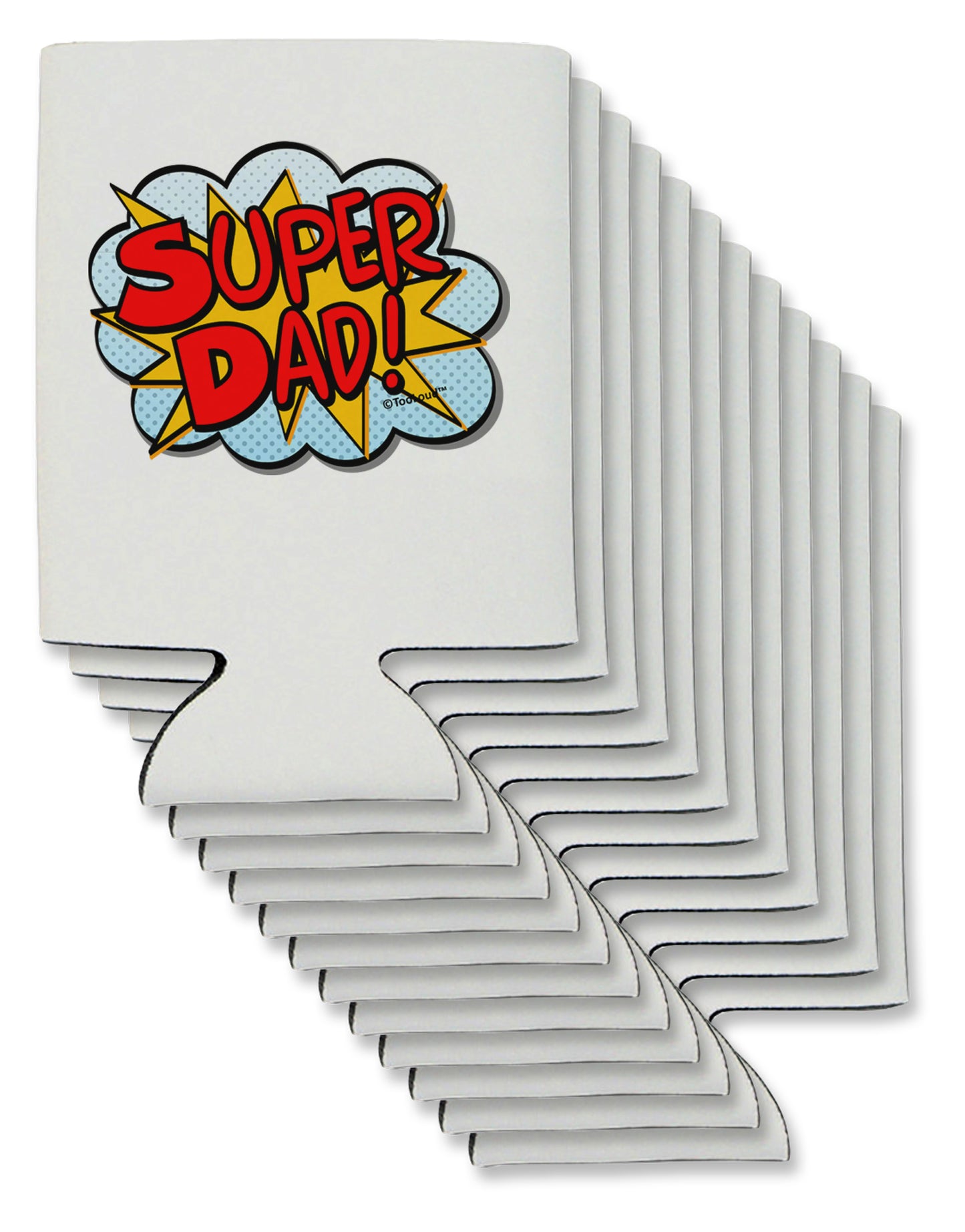 Super Dad - Superhero Comic Style Can / Bottle Insulator Coolers by TooLoud-Can Coolie-TooLoud-12-Davson Sales