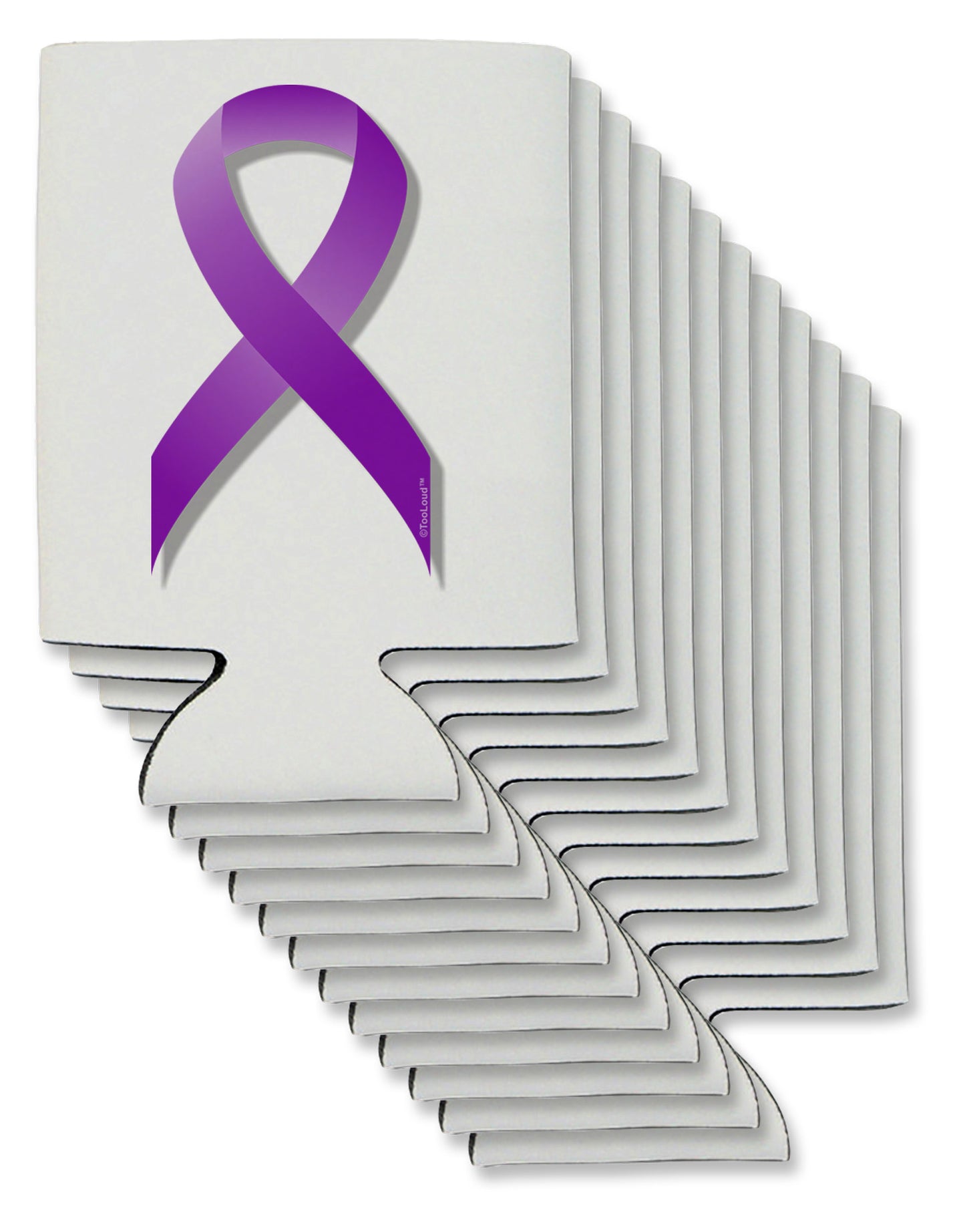 Crohn?ÇÖs Disease Awareness Ribbon - Purple Can / Bottle Insulator Coolers-Can Coolie-TooLoud-12-Davson Sales