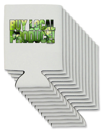 Buy Local - Green Tomatoes Text Can / Bottle Insulator Coolers-Can Coolie-TooLoud-12 Pieces-Davson Sales