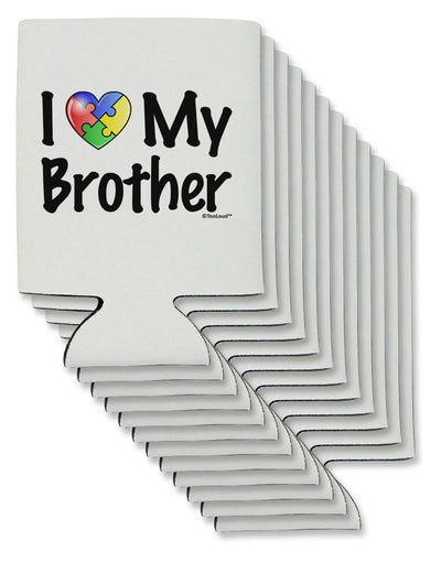 I Heart My Brother - Autism Awareness Can / Bottle Insulator Coolers by TooLoud-Can Coolie-TooLoud-12-Davson Sales