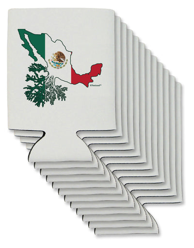 Mexican Roots - Mexico Outline Mexican Flag Can / Bottle Insulator Coolers by TooLoud-Can Coolie-TooLoud-12-Davson Sales