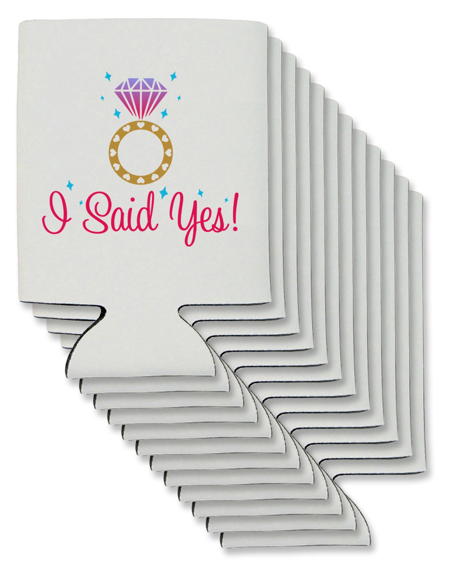 I Said Yes - Diamond Ring - Color Can / Bottle Insulator Coolers-Can Coolie-TooLoud-12-Davson Sales