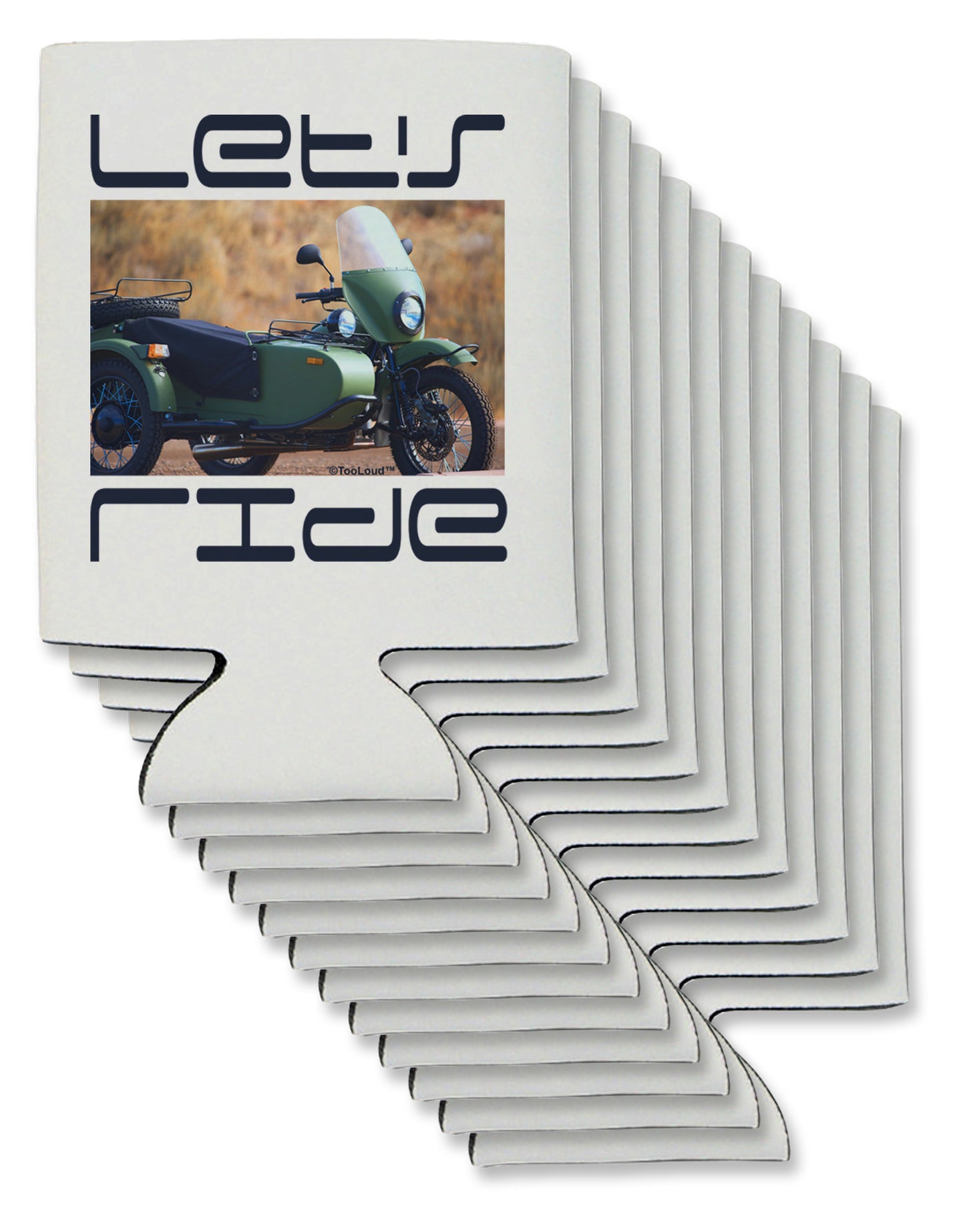 Lets Ride Sidecar Motorcycle Can / Bottle Insulator Coolers-Can Coolie-TooLoud-12-Davson Sales