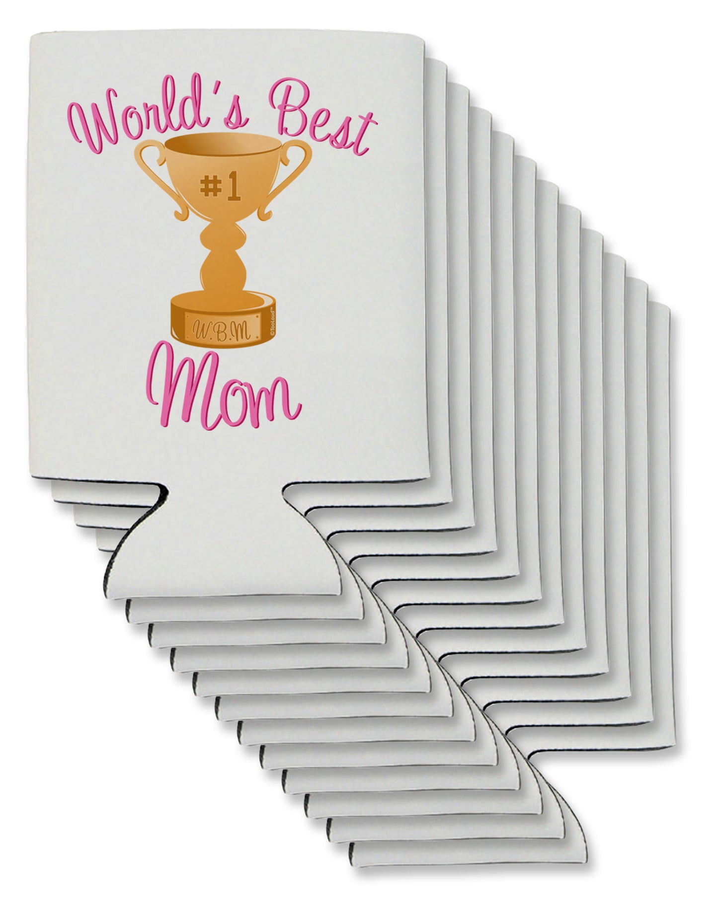 World's Best Mom - Number One Trophy Can / Bottle Insulator Coolers by TooLoud-Can Coolie-TooLoud-12-Davson Sales