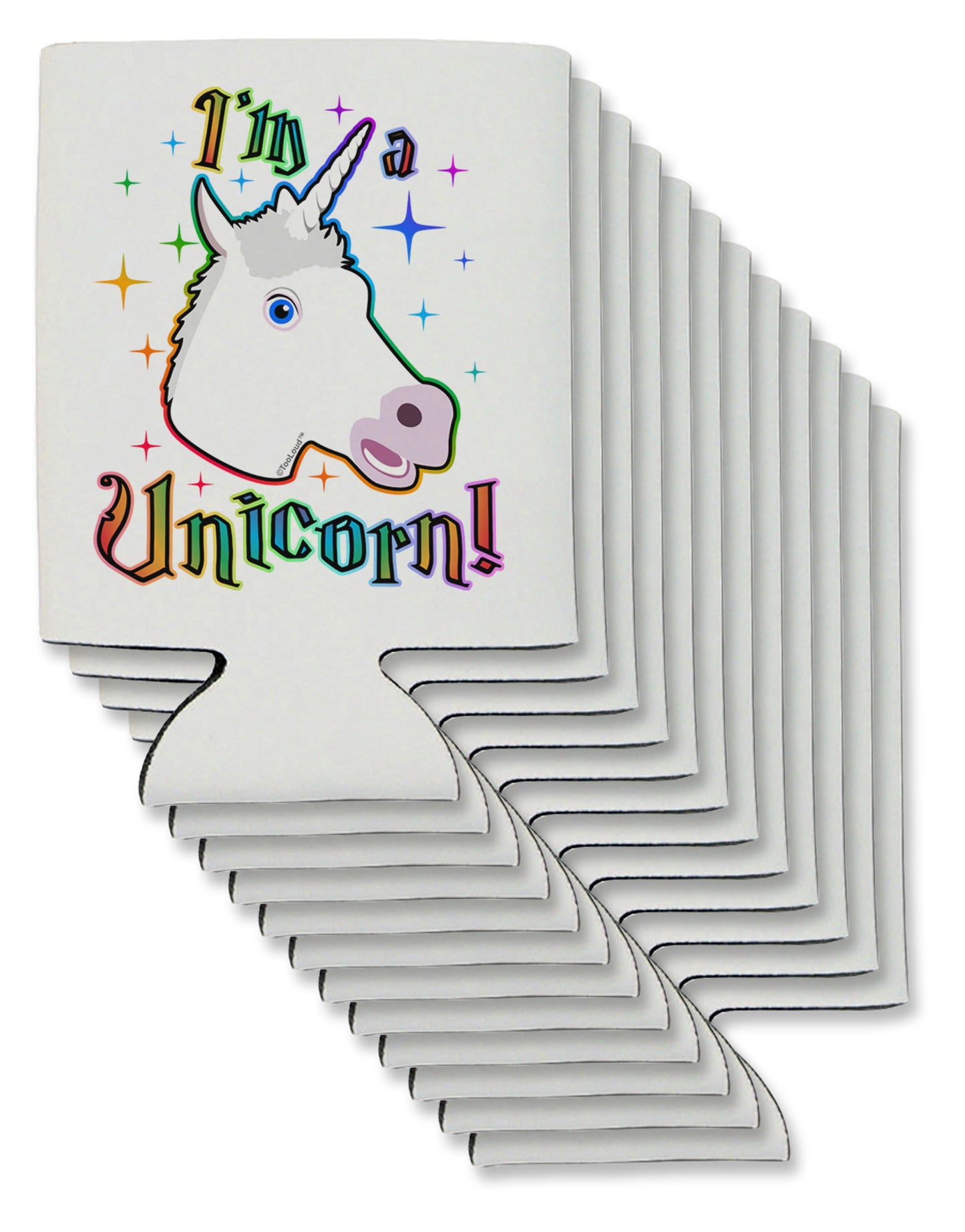 I'm a Unicorn Can / Bottle Insulator Coolers-Can Coolie-TooLoud-12 Pieces-Davson Sales