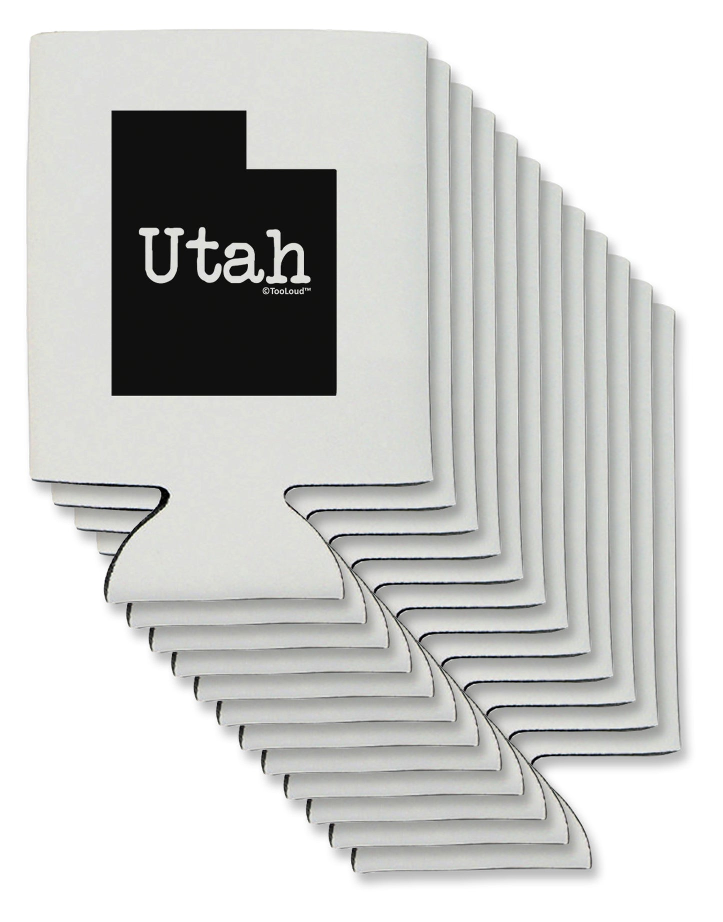 Utah - United States Shape Can / Bottle Insulator Coolers by TooLoud-Can Coolie-TooLoud-12-Davson Sales
