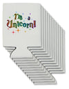 I'm a Unicorn Text Can / Bottle Insulator Coolers-Can Coolie-TooLoud-12 Pieces-Davson Sales