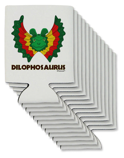 Dilophosaurus Design - Color - Text Can / Bottle Insulator Coolers by TooLoud-Can Coolie-TooLoud-12-Davson Sales