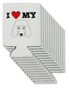 I Heart My - Cute Poodle Dog - White Can / Bottle Insulator Coolers by TooLoud-Can Coolie-TooLoud-12-Davson Sales