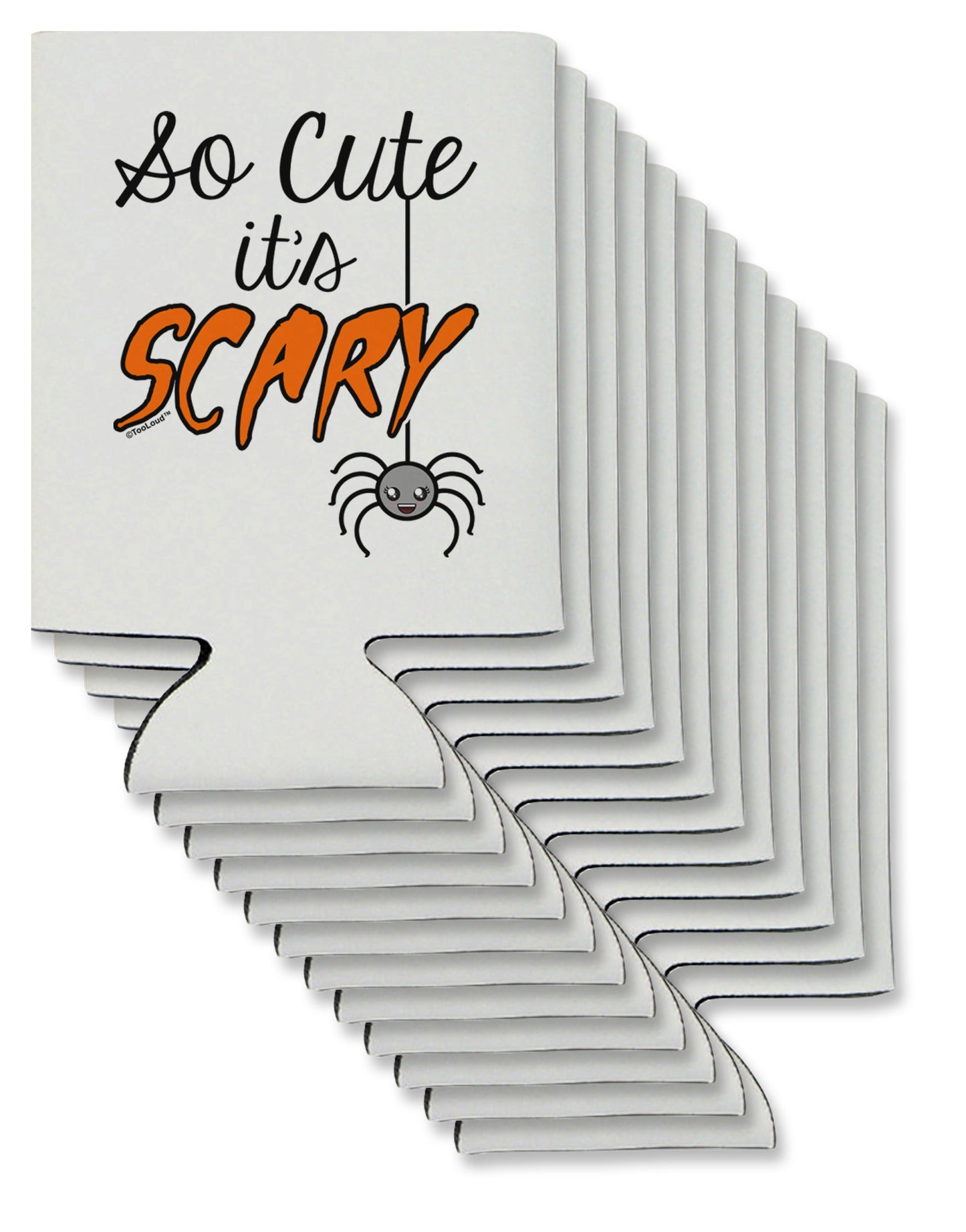 So Cute It's Scary Can / Bottle Insulator Coolers by TooLoud-Can Coolie-TooLoud-12-Davson Sales