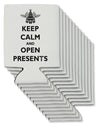 Keep Calm and Open Presents Christmas Can / Bottle Insulator Coolers-Can Coolie-TooLoud-12 Pieces-Davson Sales