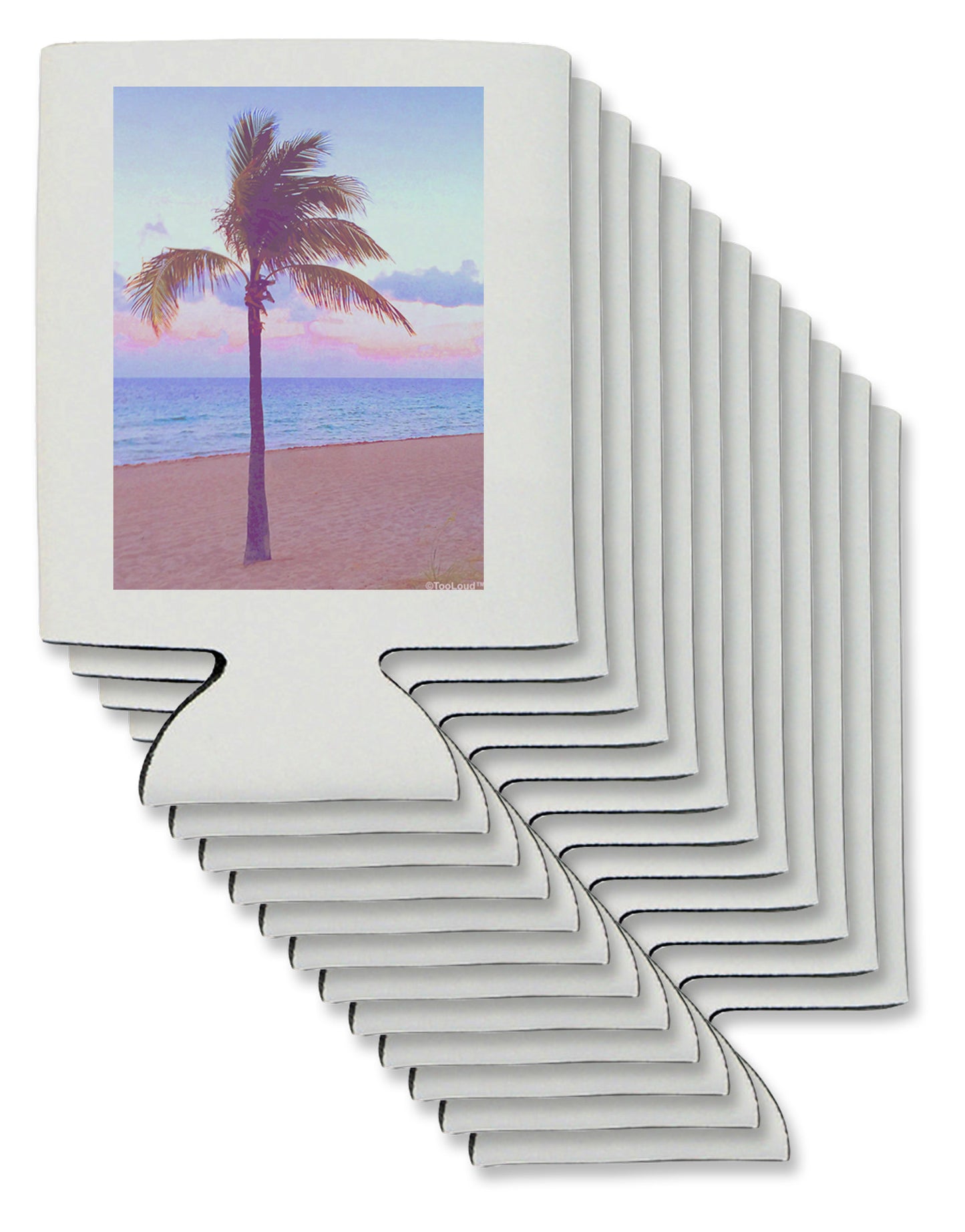 Palm Tree Beach Filter Can / Bottle Insulator Coolers-Can Coolie-TooLoud-12-Davson Sales