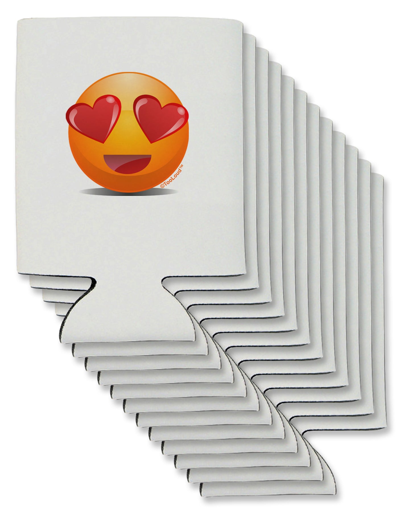 Heart Eye Emoji Can / Bottle Insulator Coolers-Can Coolie-TooLoud-12-Davson Sales