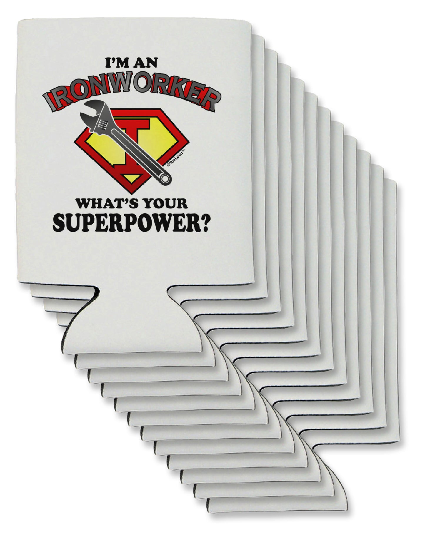 Ironworker - Superpower Can / Bottle Insulator Coolers-Can Coolie-TooLoud-12-Davson Sales