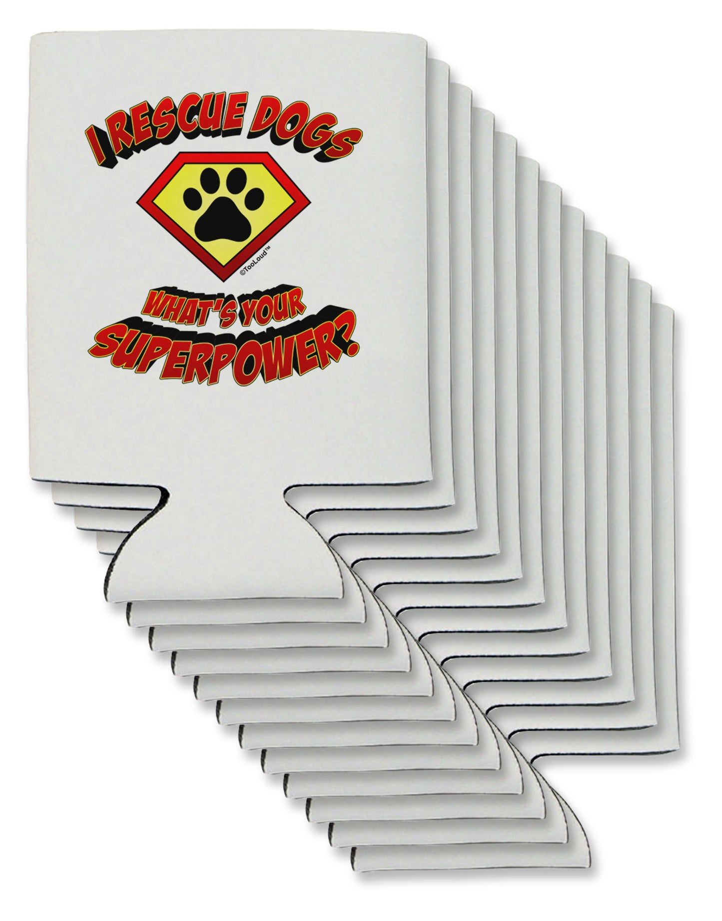 Rescue Dogs - Superpower Can / Bottle Insulator Coolers-Can Coolie-TooLoud-12-Davson Sales
