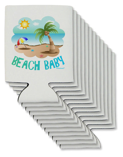 Fun Summer Beach Scene - Beach Baby Can / Bottle Insulator Coolers by TooLoud-Can Coolie-TooLoud-12-Davson Sales