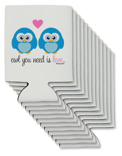 Owl You Need Is Love - Blue Owls Can / Bottle Insulator Coolers by TooLoud-Can Coolie-TooLoud-12-Davson Sales