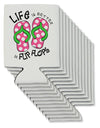 Life is Better in Flip Flops - Pink and Green Can / Bottle Insulator Coolers-Can Coolie-TooLoud-12-Davson Sales