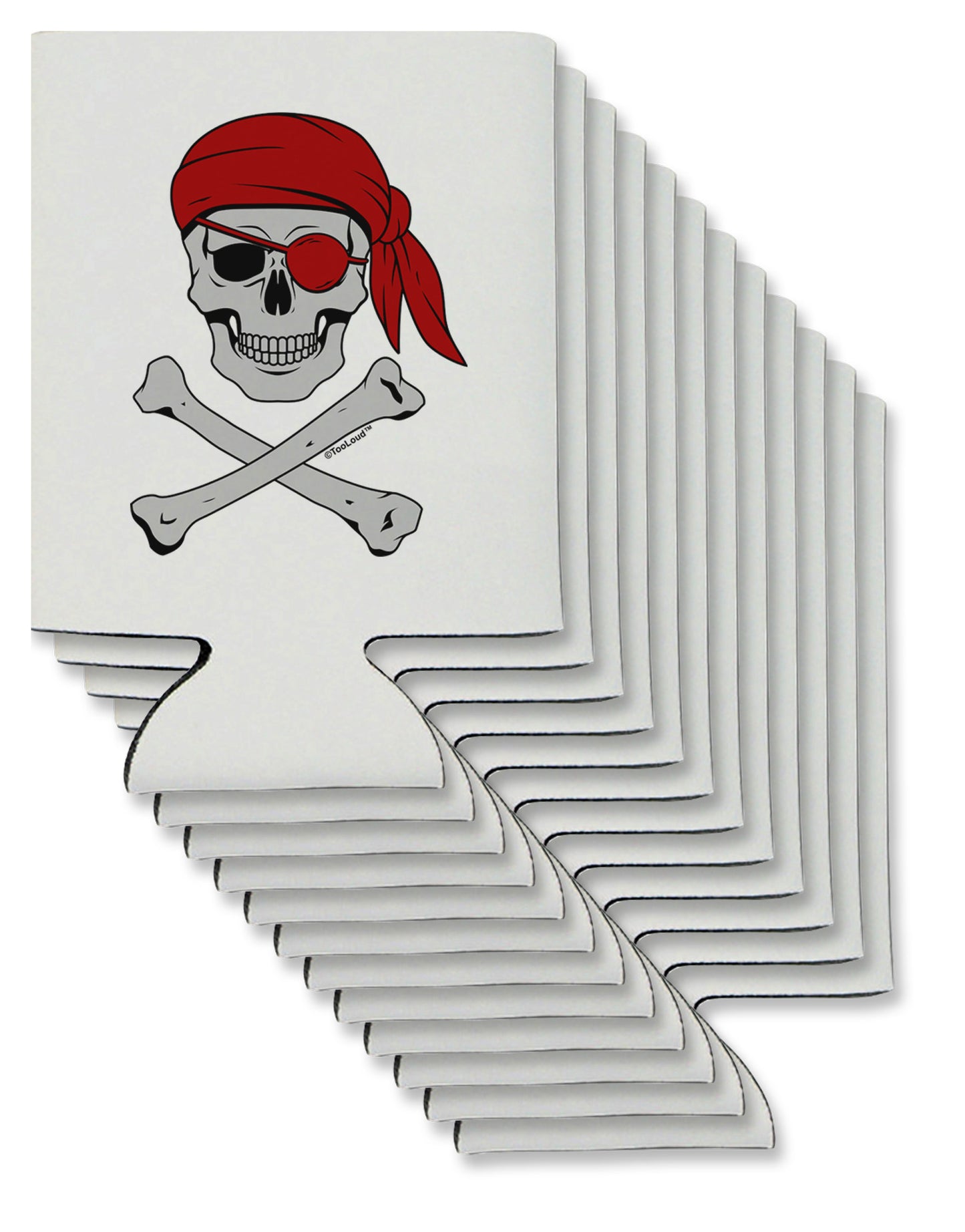 Pirate Skull Can / Bottle Insulator Coolers-Can Coolie-TooLoud-12-Davson Sales