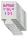 Kawaii Til I Die - Design - Magenta Can / Bottle Insulator Coolers by TooLoud-Can Coolie-TooLoud-12-Davson Sales