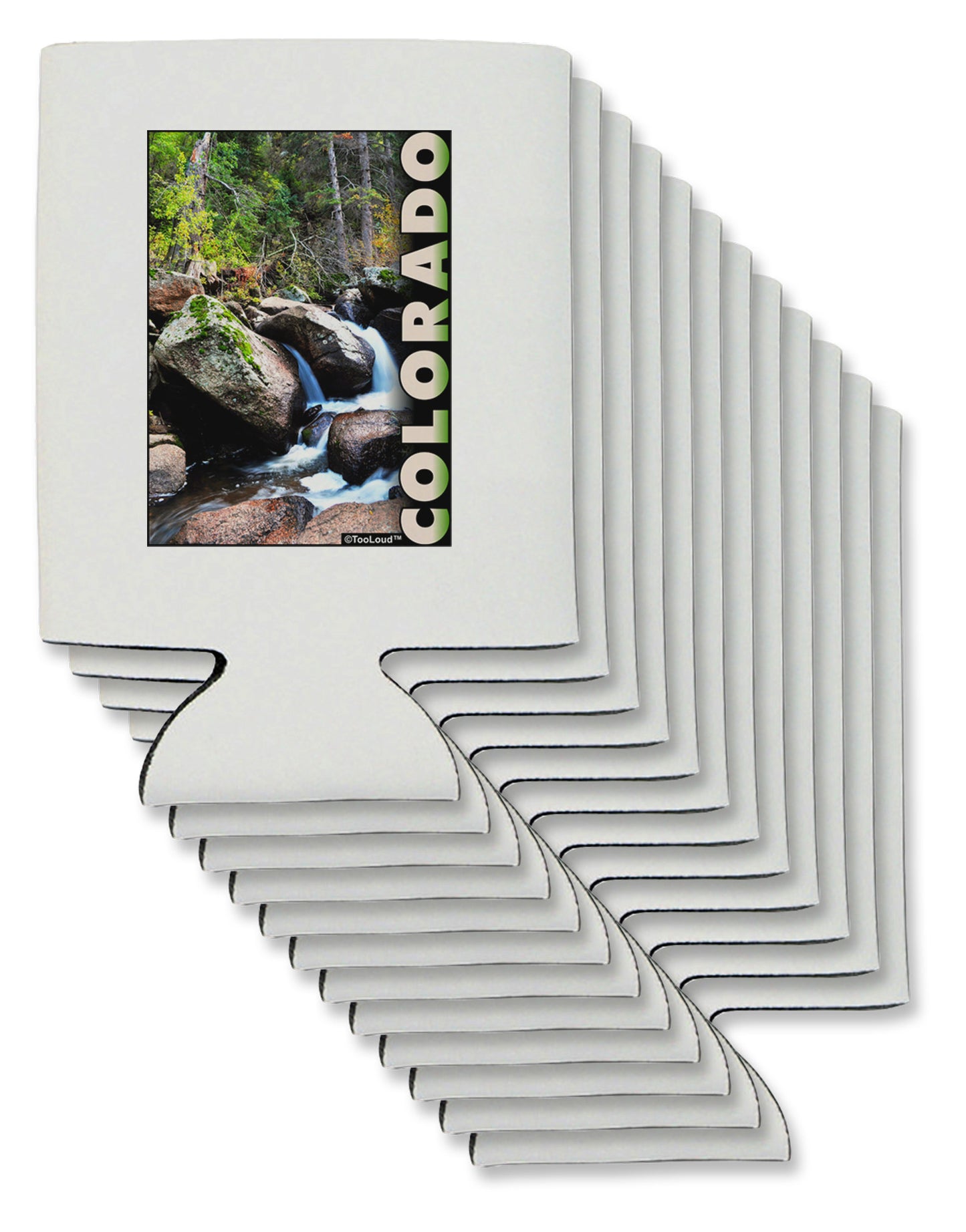 Rockies River with Text Can / Bottle Insulator Coolers-Can Coolie-TooLoud-12-Davson Sales