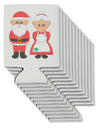 Cute Mr and Mrs Santa Claus Couple Christmas Can / Bottle Insulator Coolers-Can Coolie-TooLoud-12 Pieces-Davson Sales