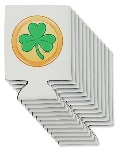 Shamrock Button Vector Design Can / Bottle Insulator Coolers by TooLoud-Can Coolie-TooLoud-12-Davson Sales