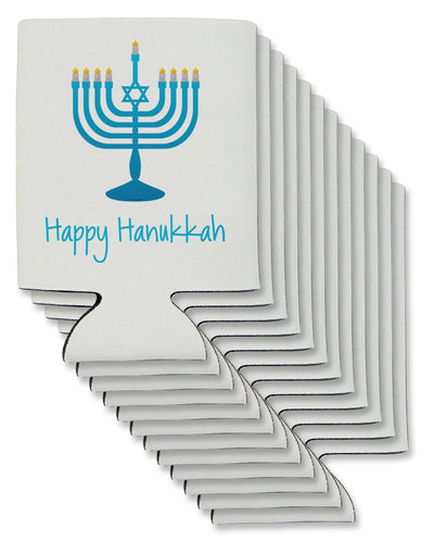 Happy Hanukkah Menorah Can / Bottle Insulator Coolers-Can Coolie-TooLoud-12 Pieces-Davson Sales