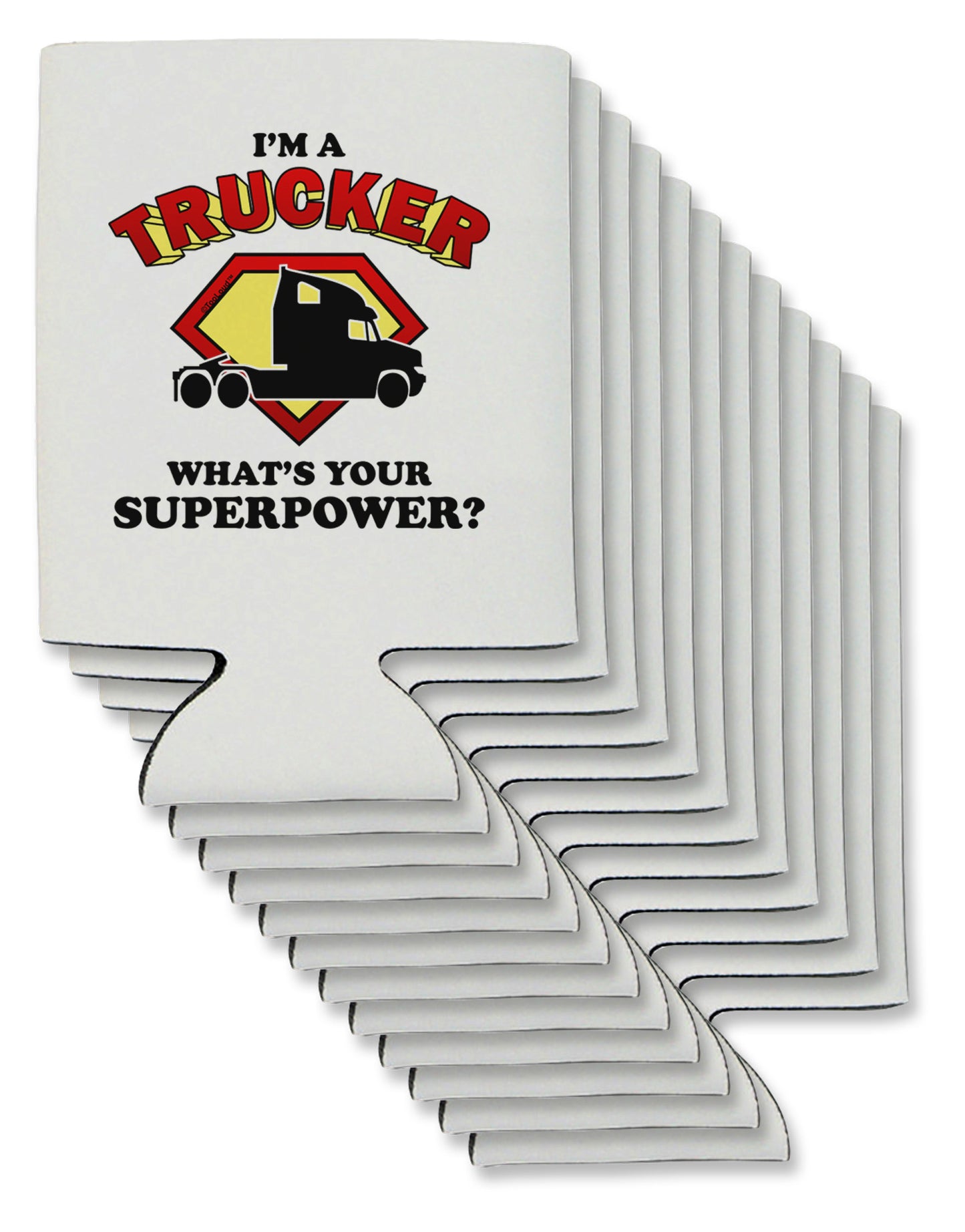 Trucker - Superpower Can / Bottle Insulator Coolers-Can Coolie-TooLoud-12-Davson Sales