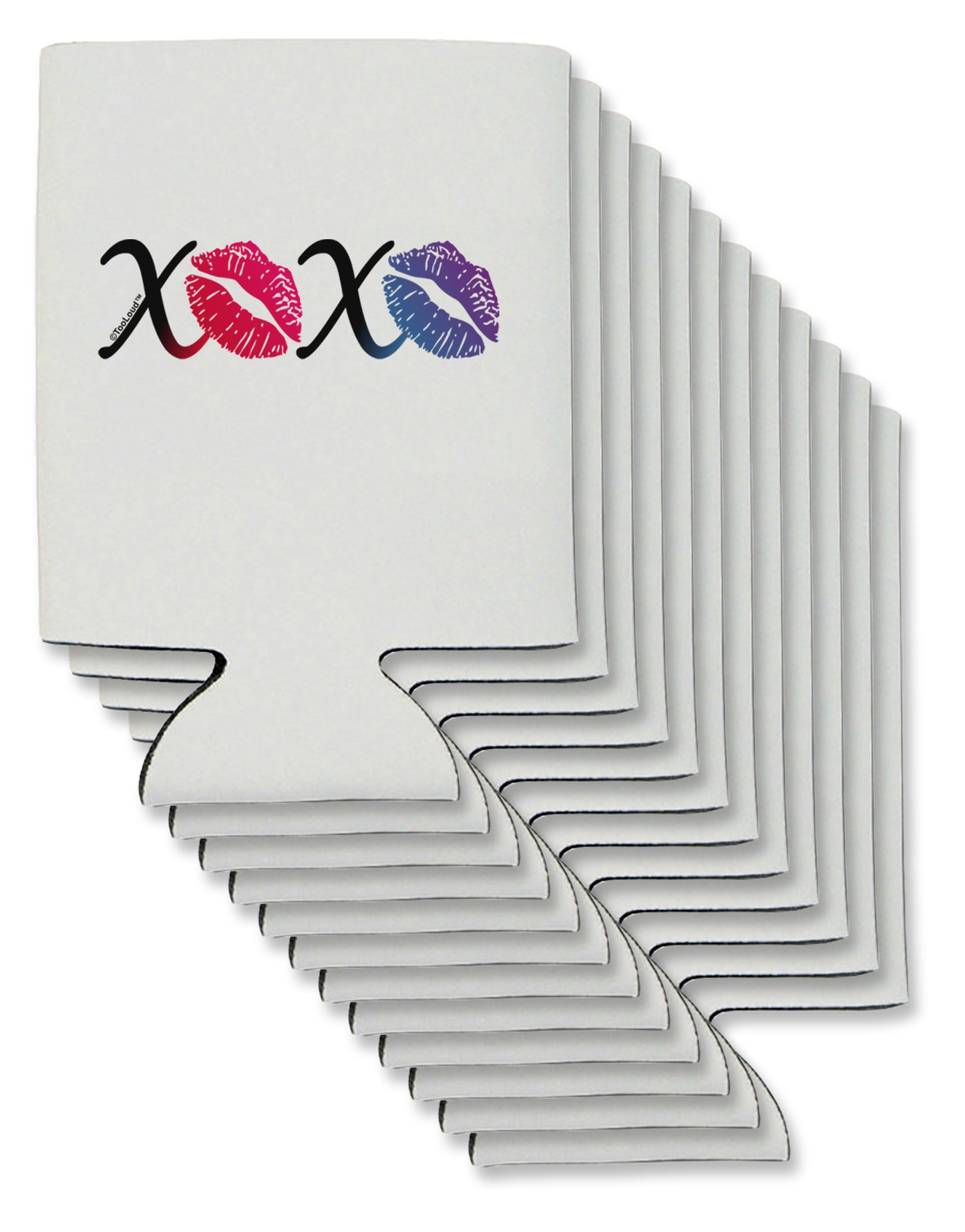 TooLoud XOXO Kisses Can / Bottle Insulator Coolers-Can Coolie-TooLoud-12-Davson Sales