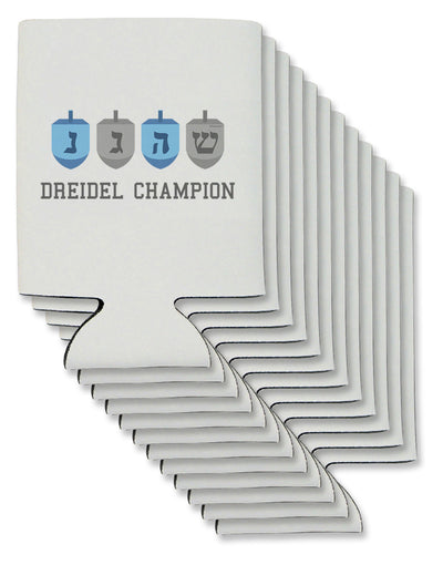 Dreidel Champion Hanukkah Can / Bottle Insulator Coolers-Can Coolie-TooLoud-12 Pieces-Davson Sales