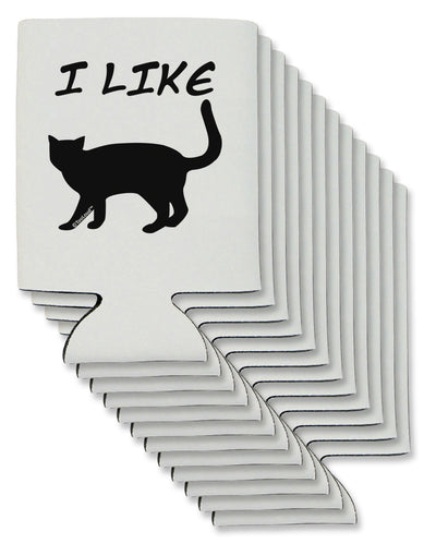 I Like Cat Silhouette Design Can / Bottle Insulator Coolers by TooLoud-Can Coolie-TooLoud-12-Davson Sales