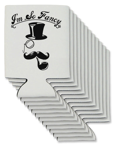 I'm So Fancy - Classy Mustache Can / Bottle Insulator Coolers-Can Coolie-TooLoud-12 Pieces-Davson Sales