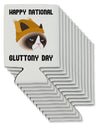 Gluttony Day Disgruntled Cat Can / Bottle Insulator Coolers by TooLoud-Can Coolie-TooLoud-12-Davson Sales