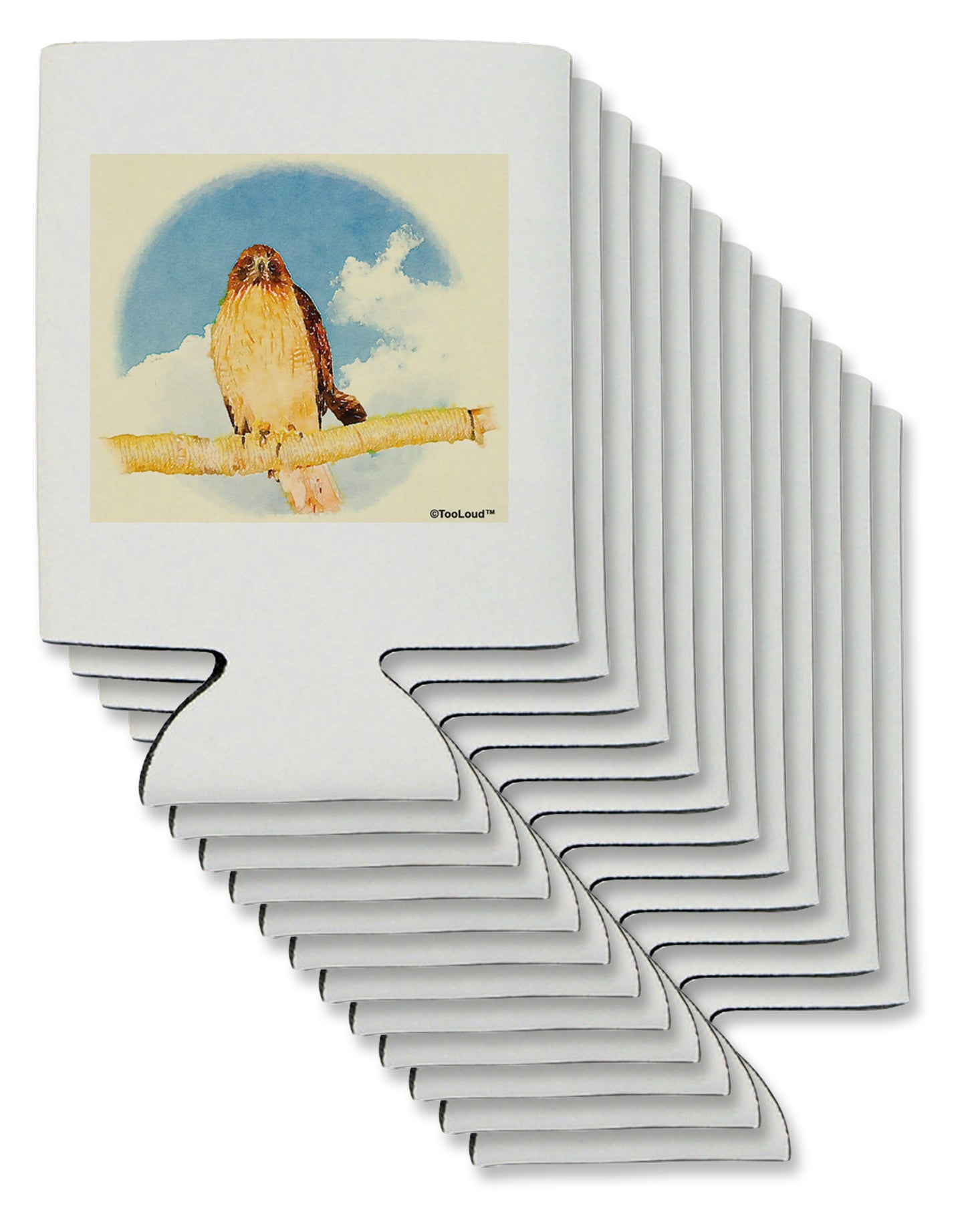 Red-tailed Hawk Can / Bottle Insulator Coolers-Can Coolie-TooLoud-12 Pieces-Davson Sales