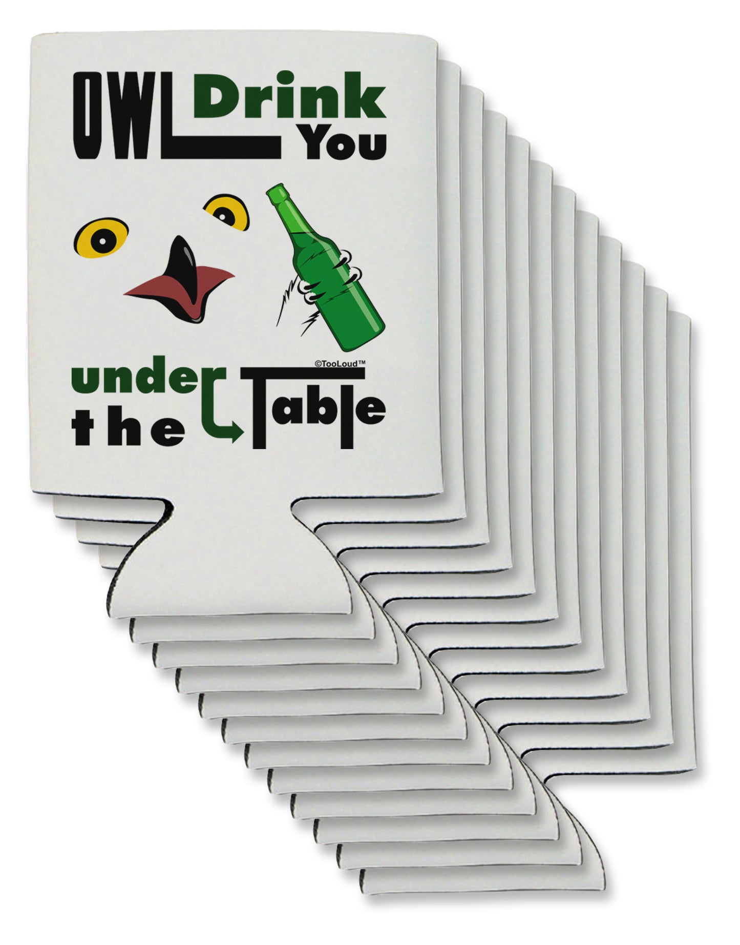 Owl Drink You Under the Table Can / Bottle Insulator Coolers-Can Coolie-TooLoud-12-Davson Sales